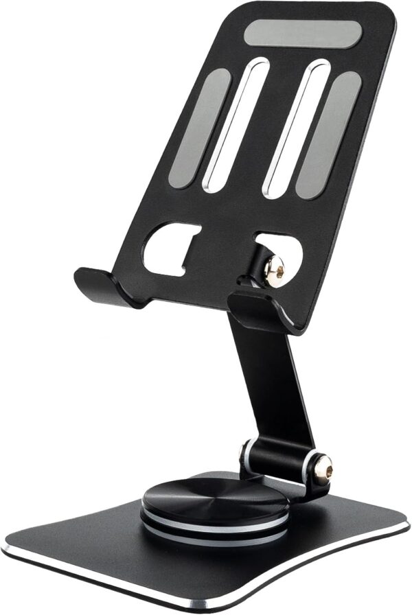 Handyst&auml;nder aus Aluminium, 360&deg; drehbar & faltbar, Schwarz